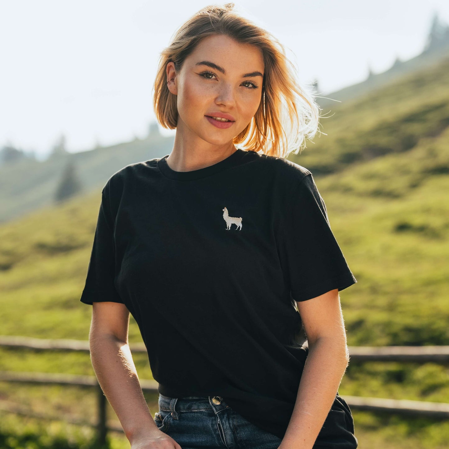Nachhaltiges Lama T-Shirt für Frauen