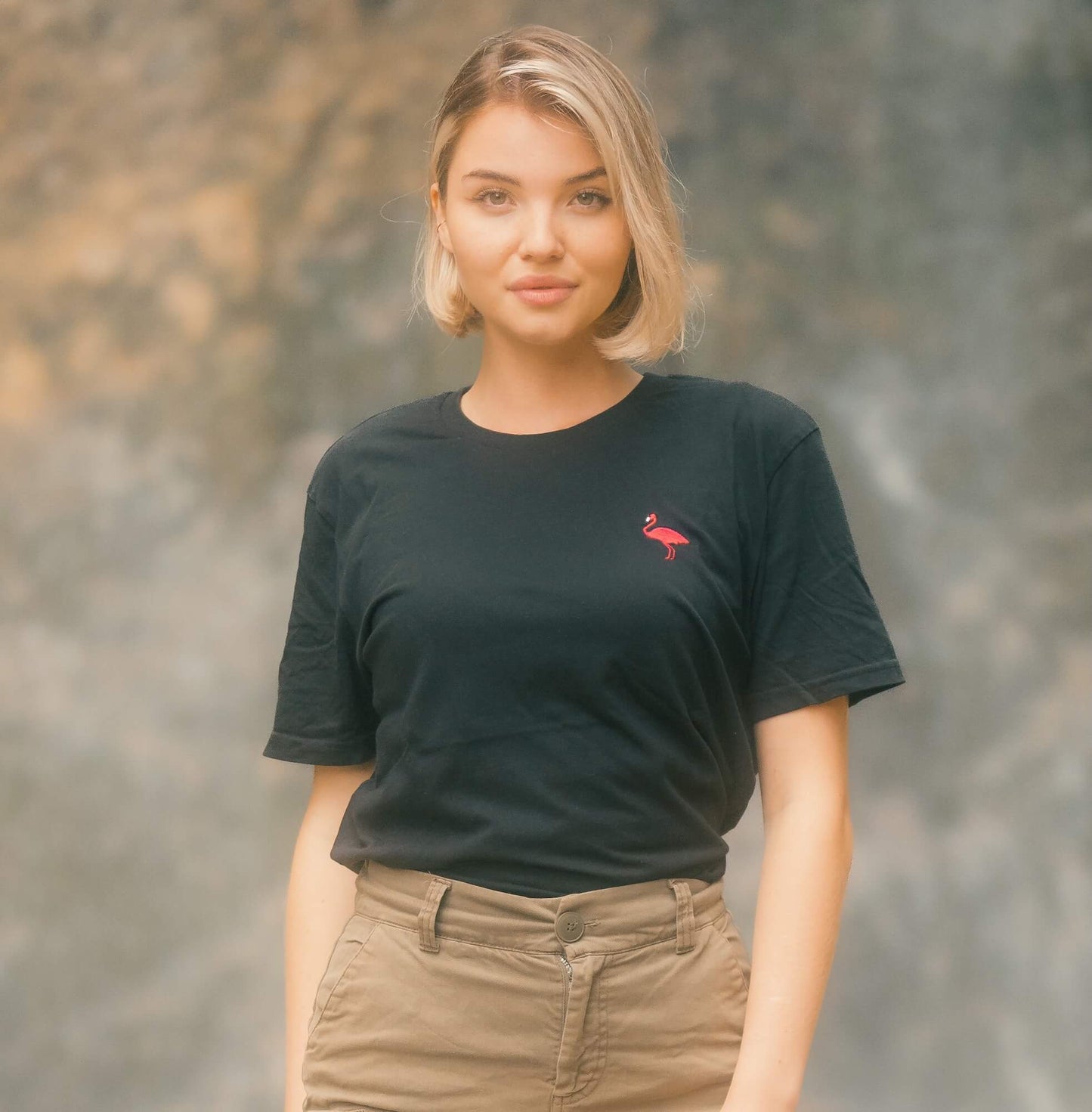 Nachhaltiges Flamingo T-Shirt für Frauen