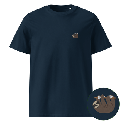 Nachhaltiges Faultier T-Shirt - French Navy