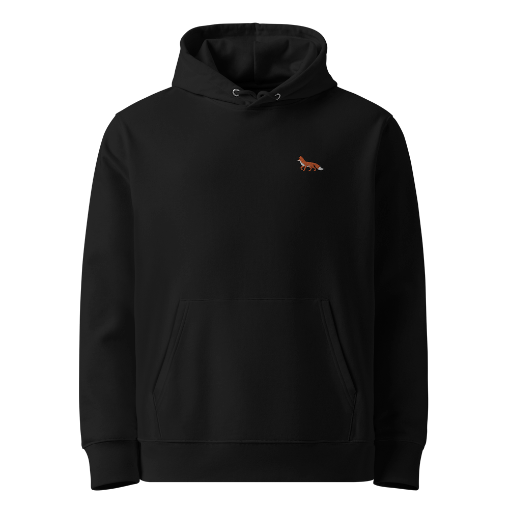 Nachhaltiger Fuchs Hoodie in Schwarz