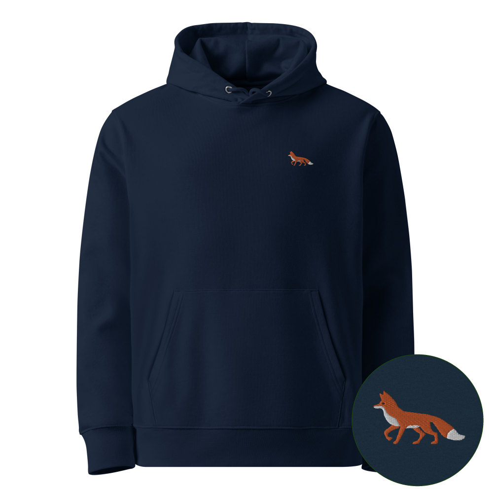 Nachhaltiger Fuchs Hoodie in Frensh Navvy