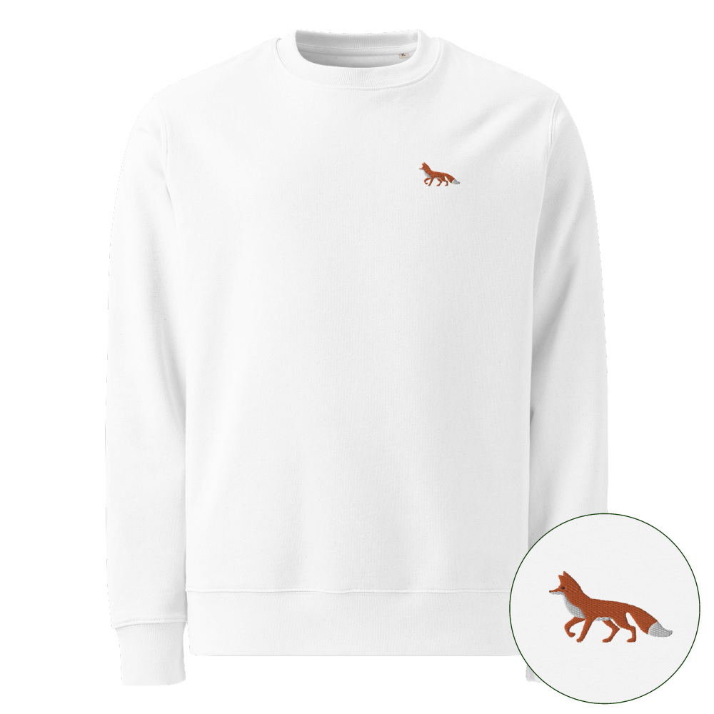 Nachhaltiger Fuchs Hoodie in Weiß