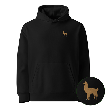 Nachhaltiger Lama Hoodie - Black