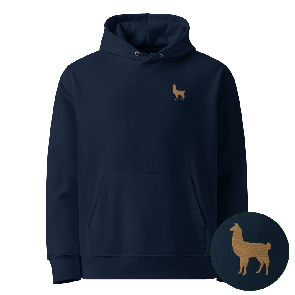 Nachhaltiger Lama Hoodie - French Navy