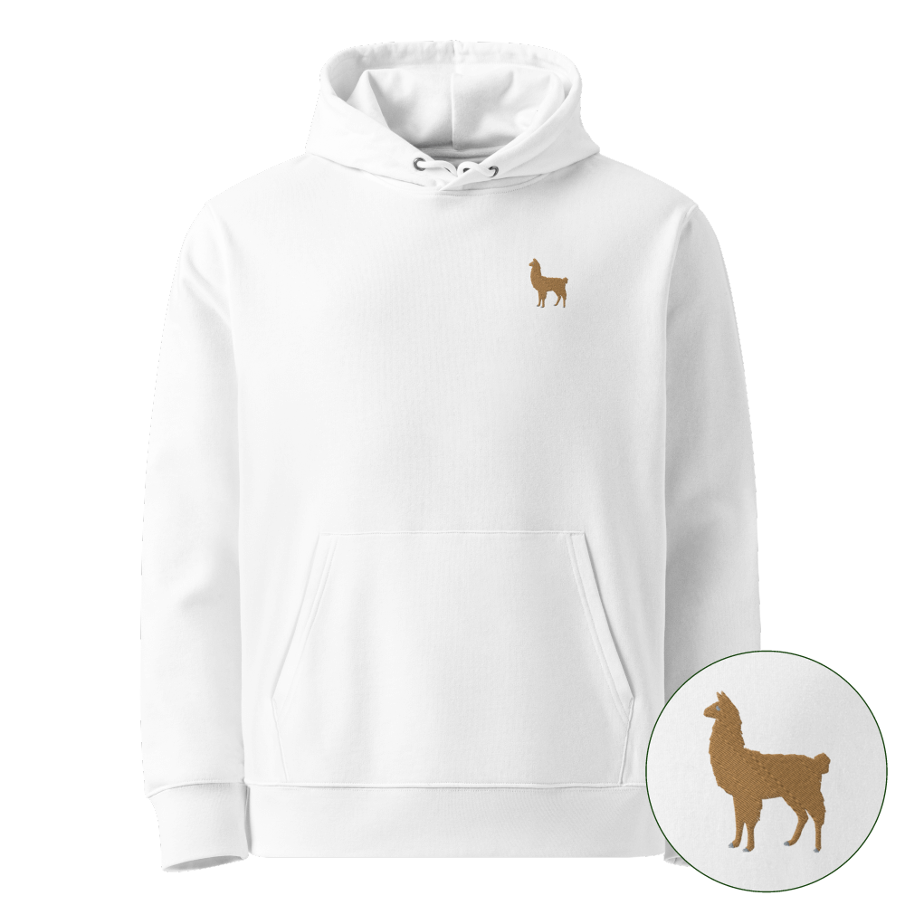 Nachhaltiger Lama Hoodie - White