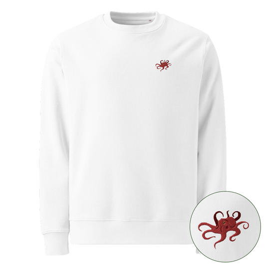 Nachhaltiger Oktopus-Pullover - White