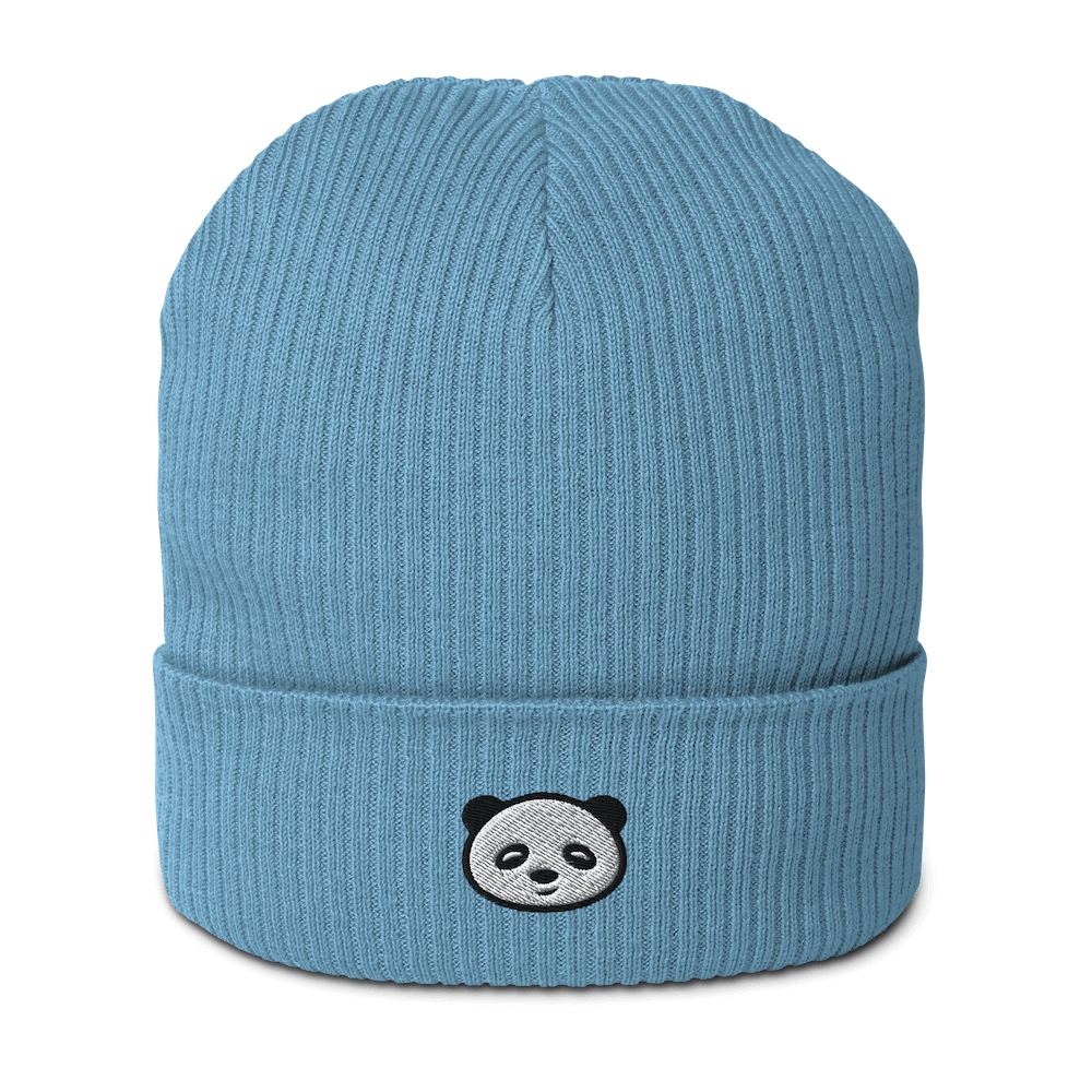 Sustainable Panda Beanie - Avio Blue