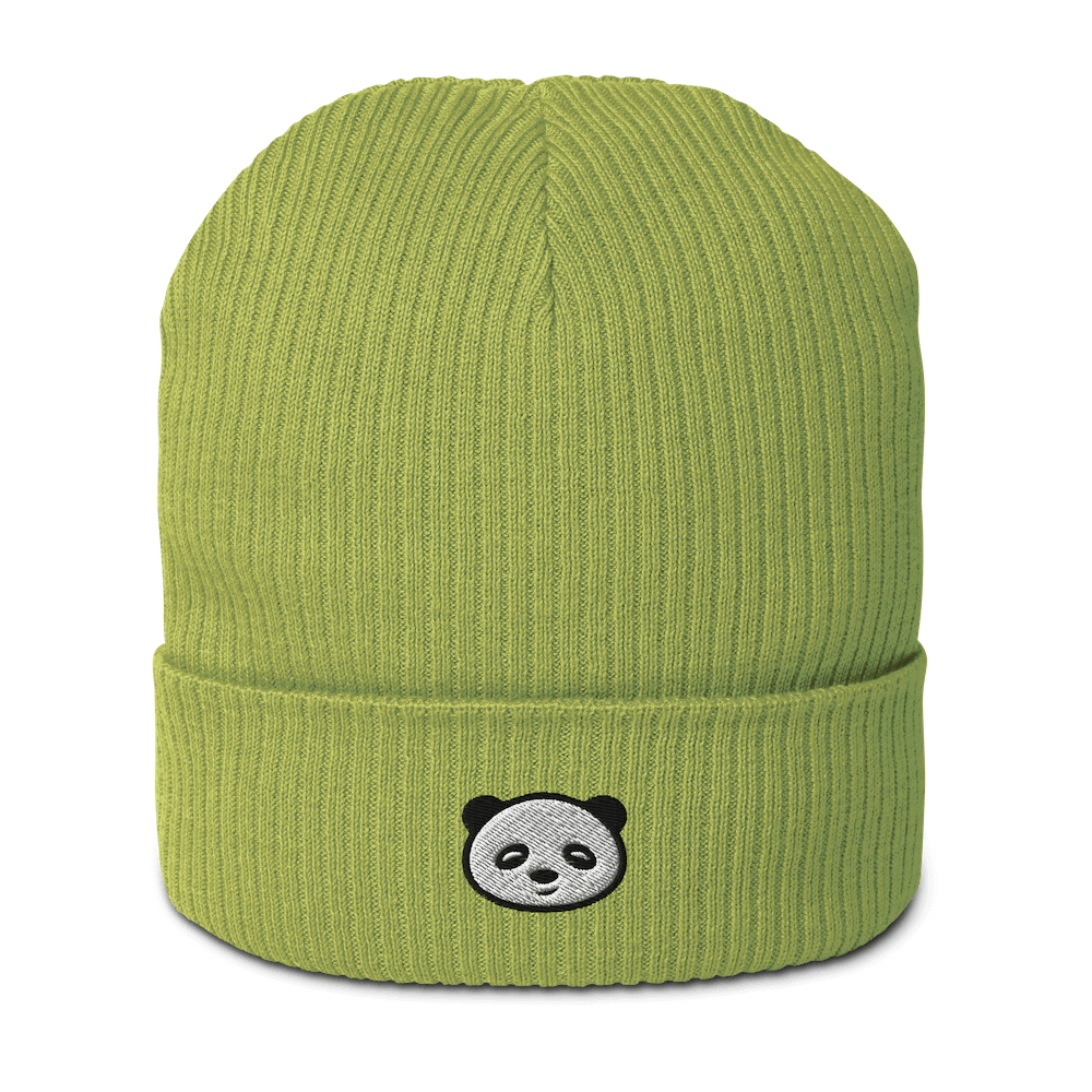 Sustainable Panda Beanie - Leaf Green