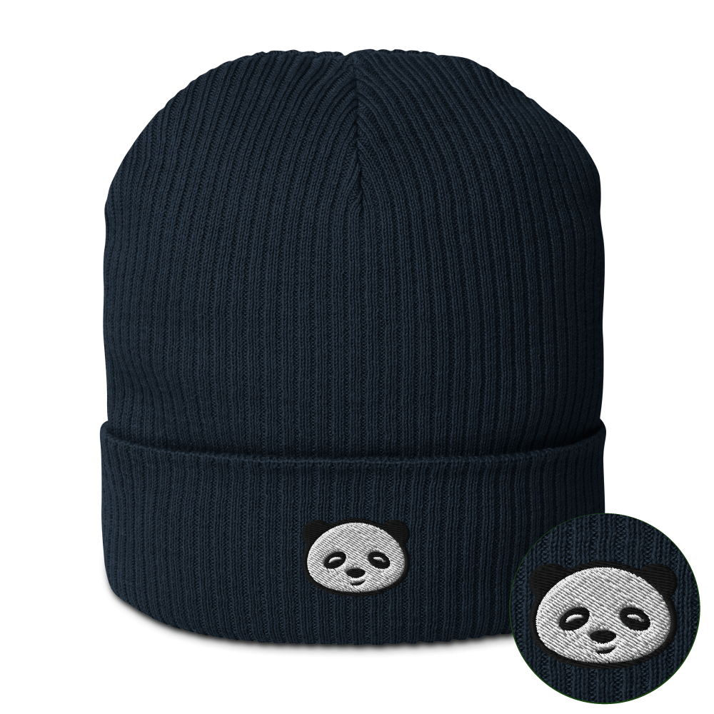 Sustainable Panda Beanie - Oxford Navy