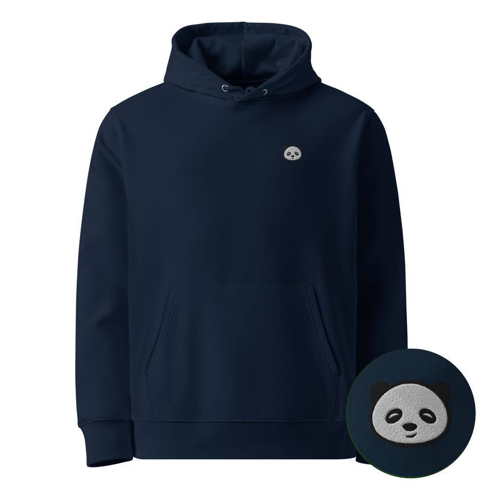 Sustainable Panda Hoodie - French Navy