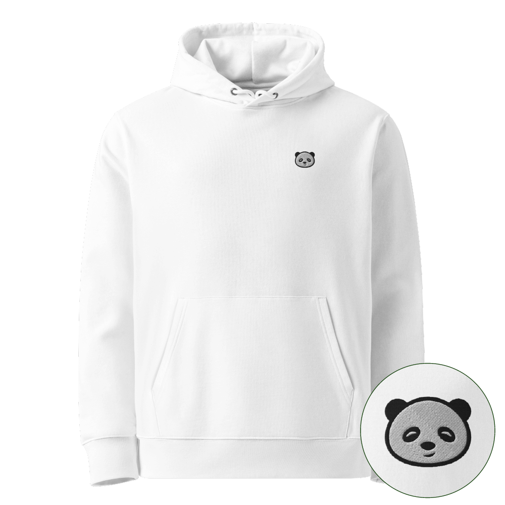 Sustainable Panda Hoodie - White