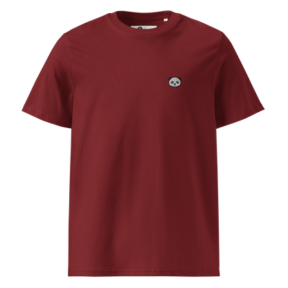 Sustainable Panda T-Shirt - Burgundy