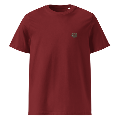 Nachhaltiges Faultier T-Shirt - Burgundy