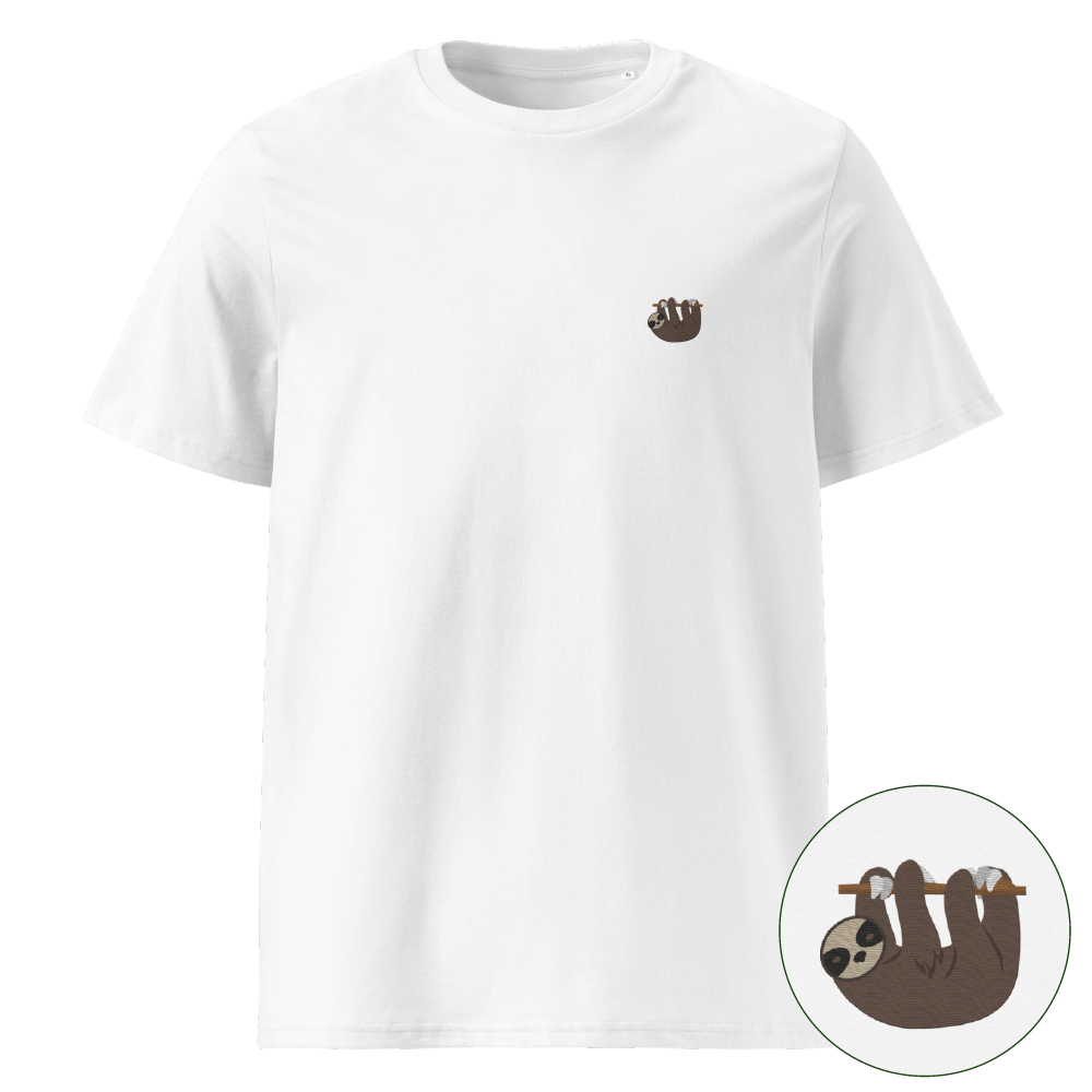 Nachhaltiges Faultier T-Shirt - White