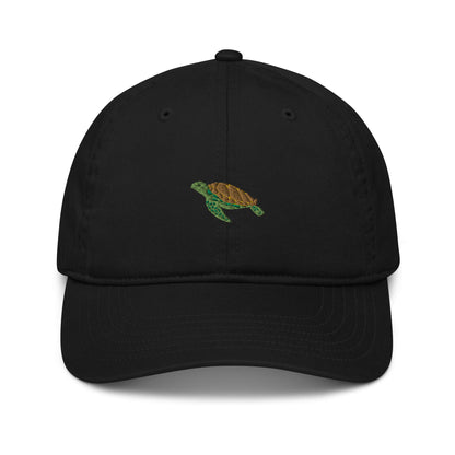 turtle organic baseball Cap black