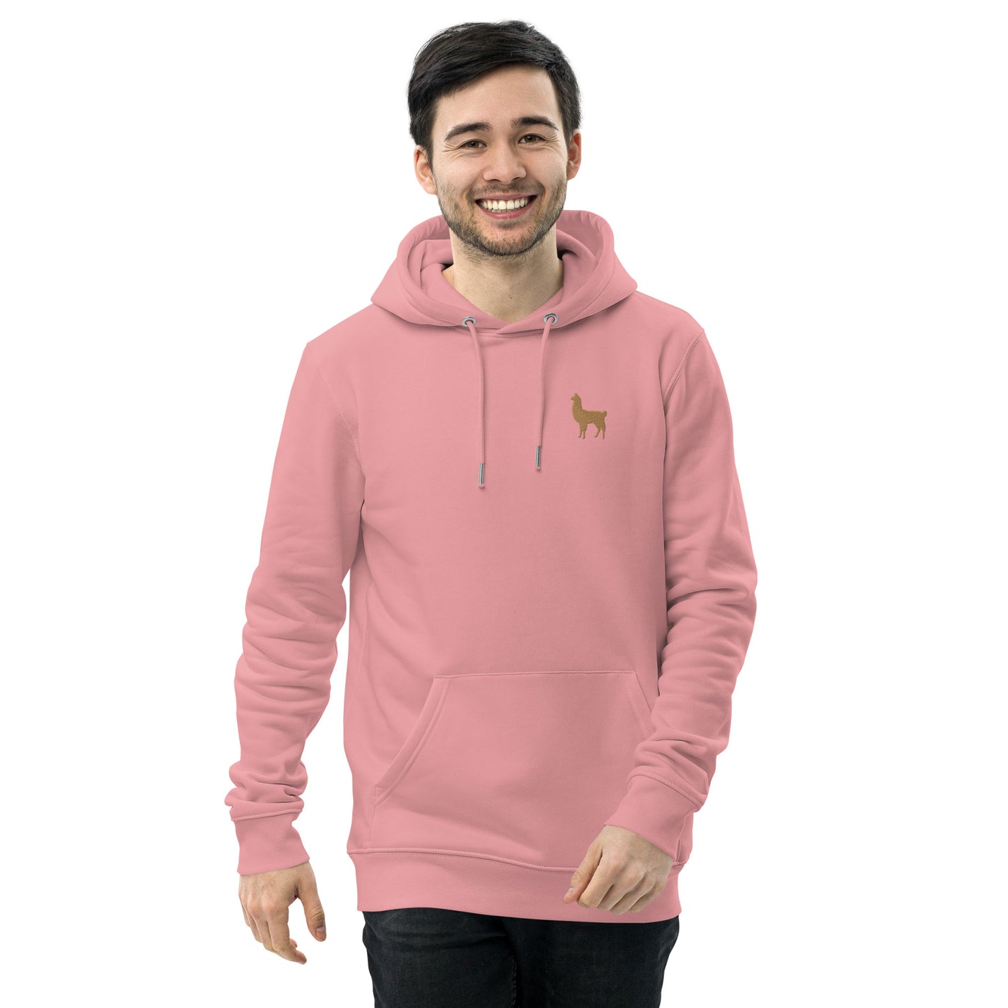 Embroidered llama hoodie for men