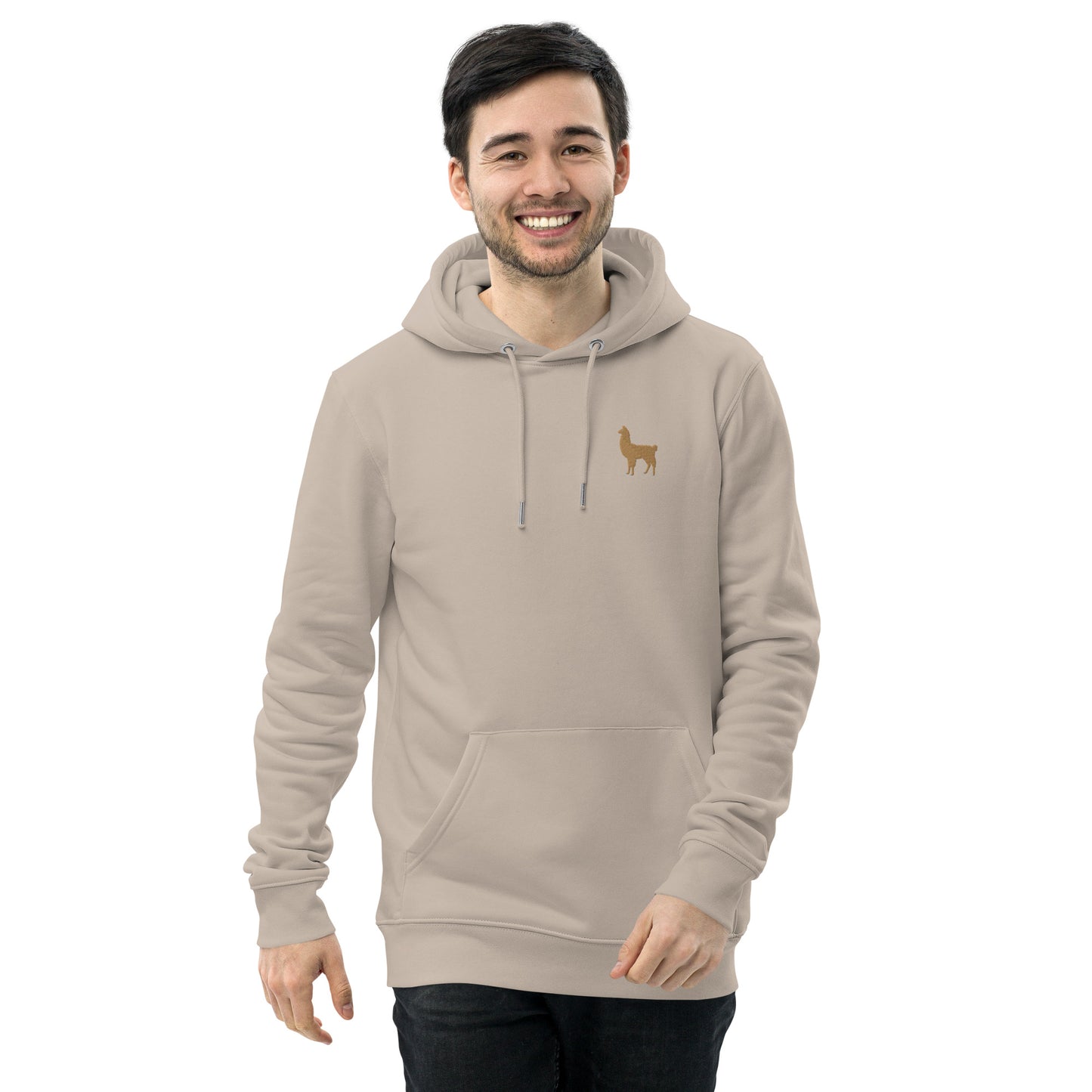 Embroidered llama hoodie for men