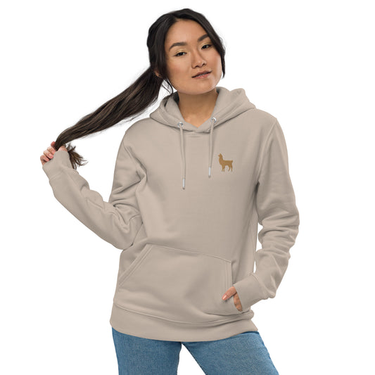 Embroidered llama hoodie for women