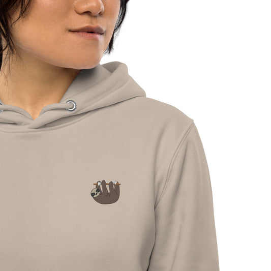 Bestickter Faultier Hoodie für Frauen - Desert Dust