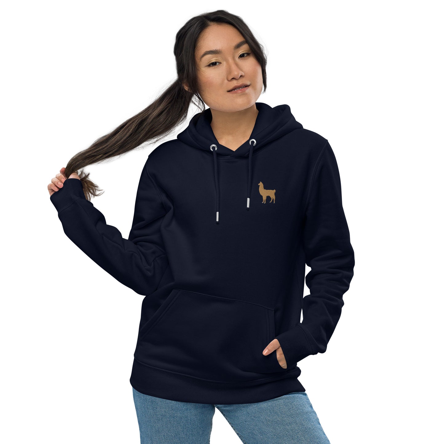 Bestickter Lama Hoodie für Frauen