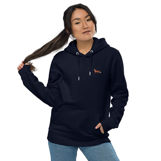 Embroidered fox hoodie for women 