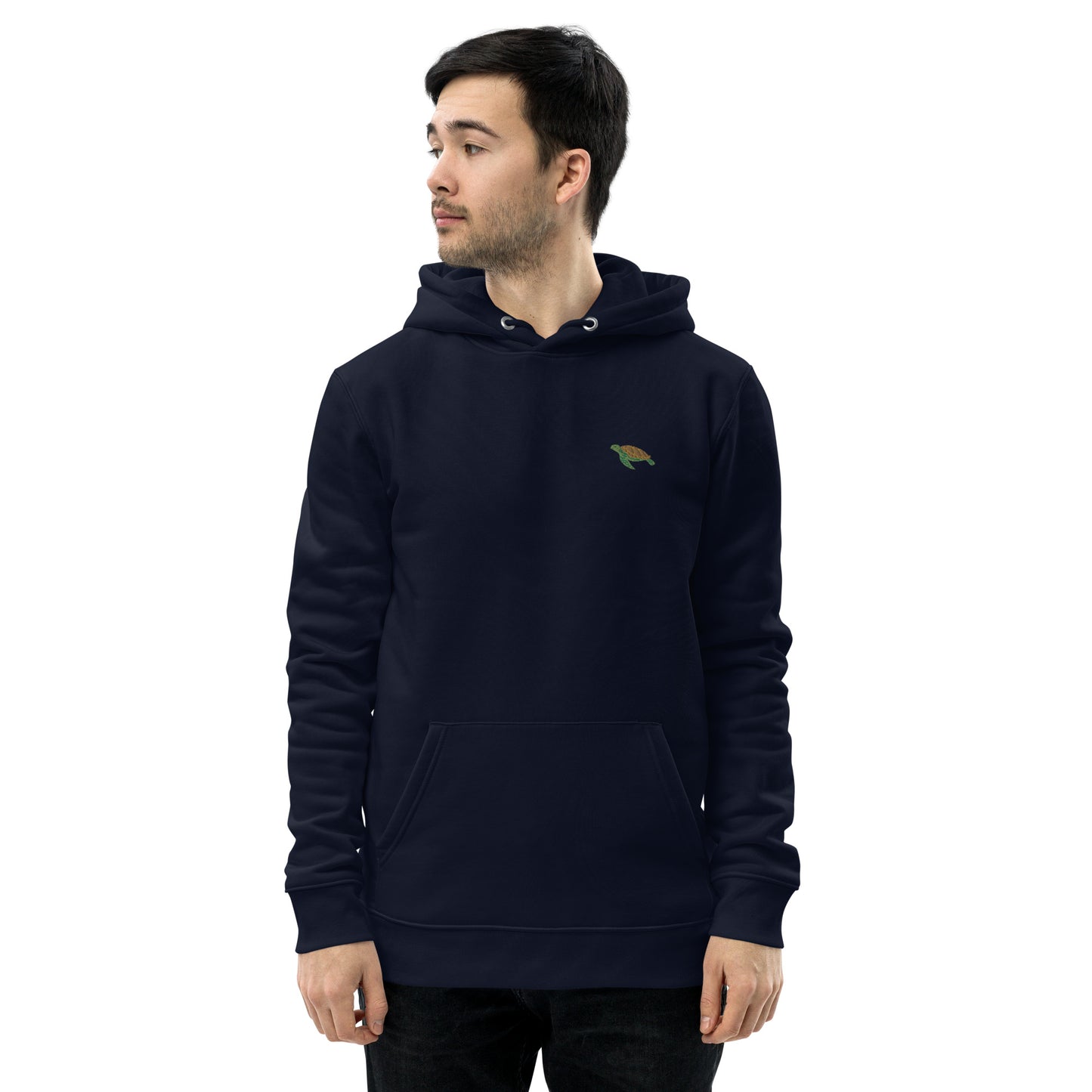 Bestickter Wasserschildkröten Hoodie für Männer