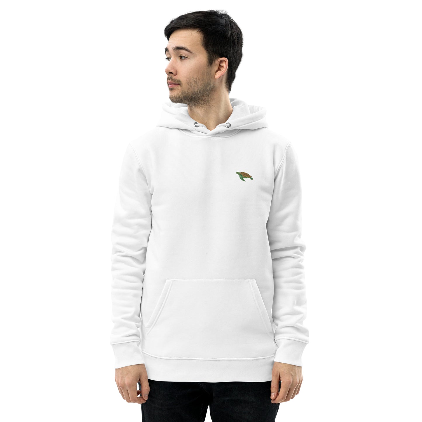 Bestickter Wasserschildkröten Hoodie für Männer