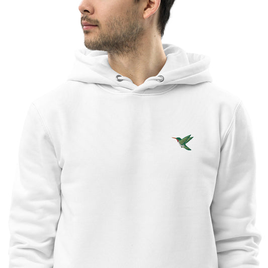 Embroidered hummingbird hoodie for men