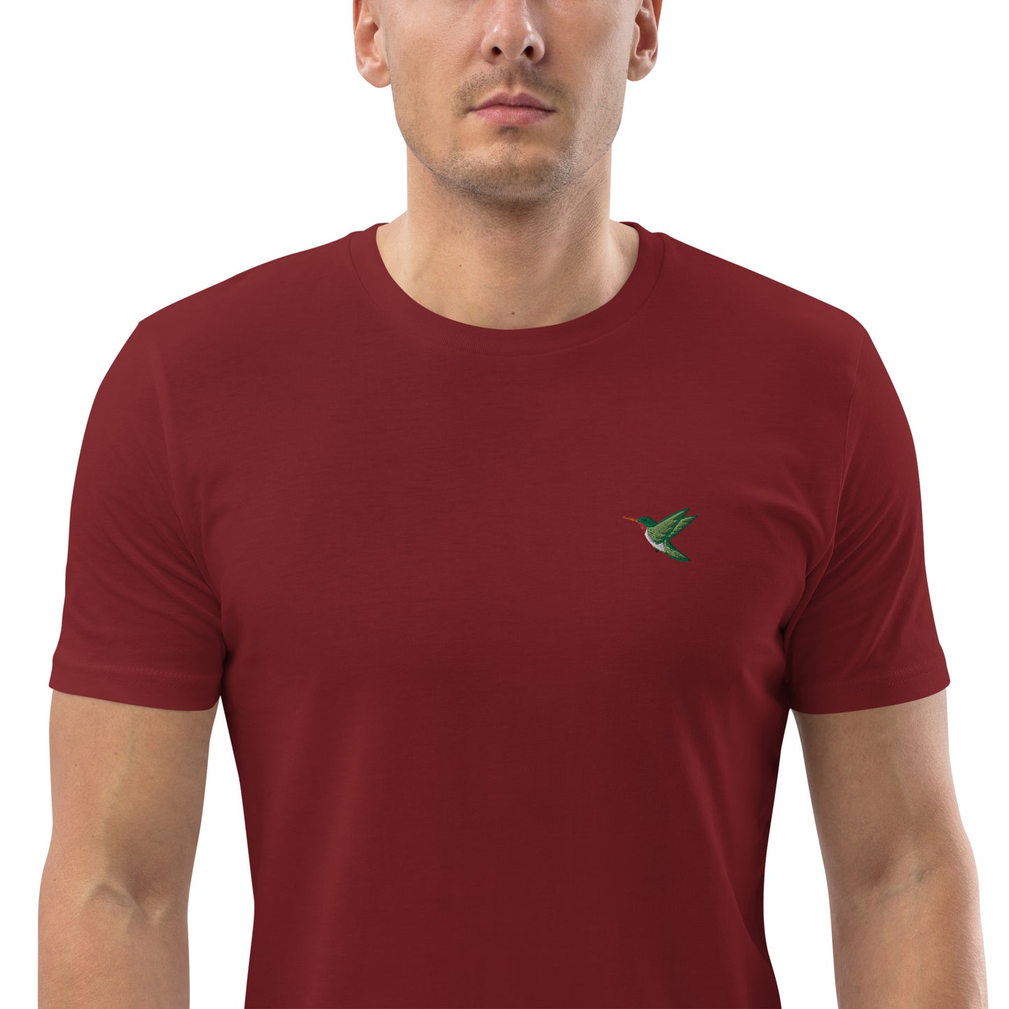 Men's Embroidered Hummingbird T-Shirt | 100% organic cotton