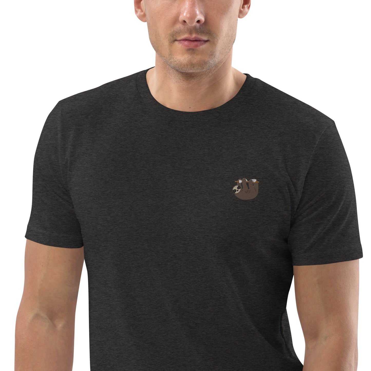 Embroidered Sloth Men's T-Shirt | 100% organic cotton