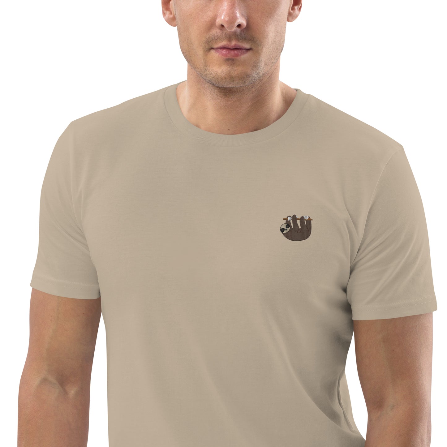 Embroidered Sloth Men's T-Shirt | 100% organic cotton