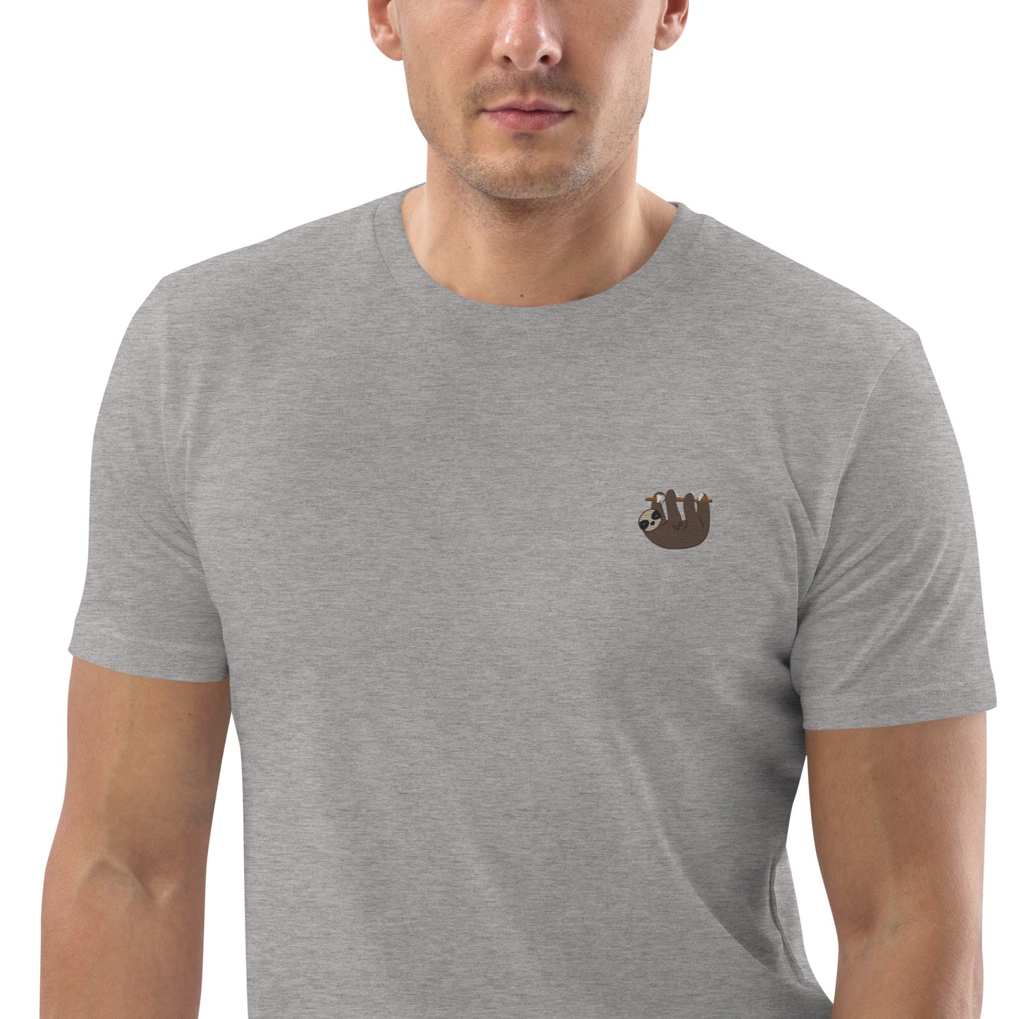 Embroidered Sloth Men's T-Shirt | 100% organic cotton